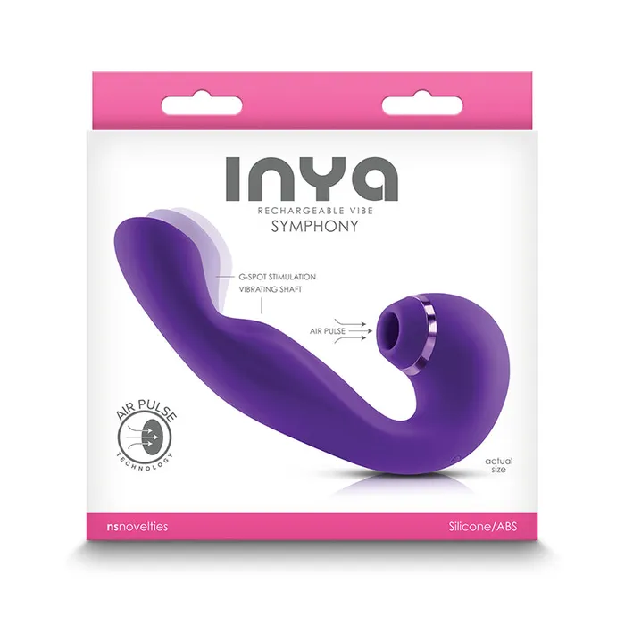 Inya Symphony Recharg Vibe Suction Purpl New Sensations Novel Vibrators
