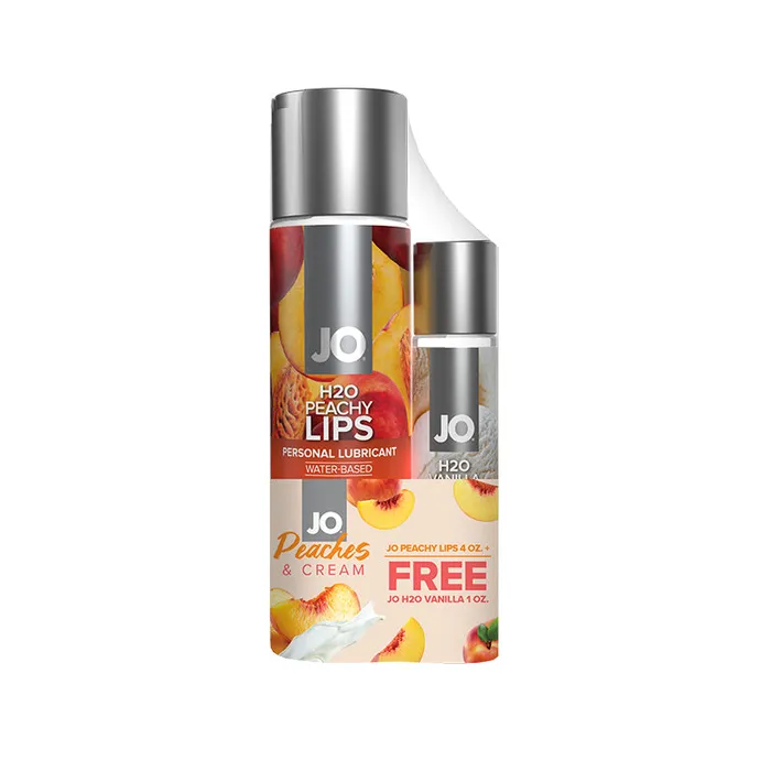 Jo H20 Peachy Lips 4Oz H20 Vanilla System Jo Dildos