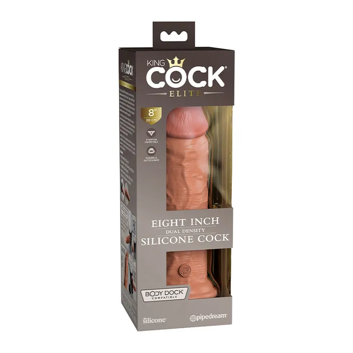 King Cock Elite Sili Dual Density 8In Ta Pipedream Female Sex Toys