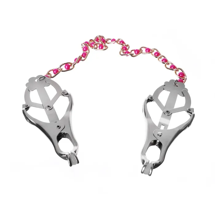 Kink Store Male Sex Toys Clover Clamps with Red Ball Chain By Kink