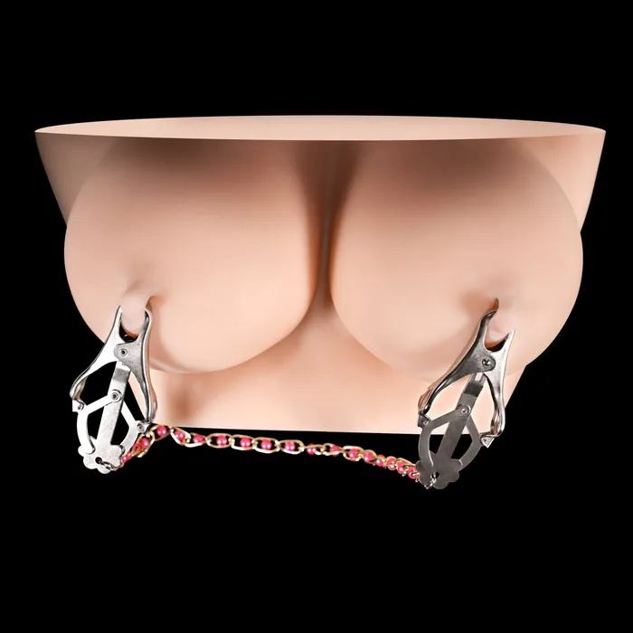 Kink Store Male Sex Toys Clover Clamps with Red Ball Chain By Kink Kink Store Male Sex Toys Clover Clamps with Red Ball Chain By Kink