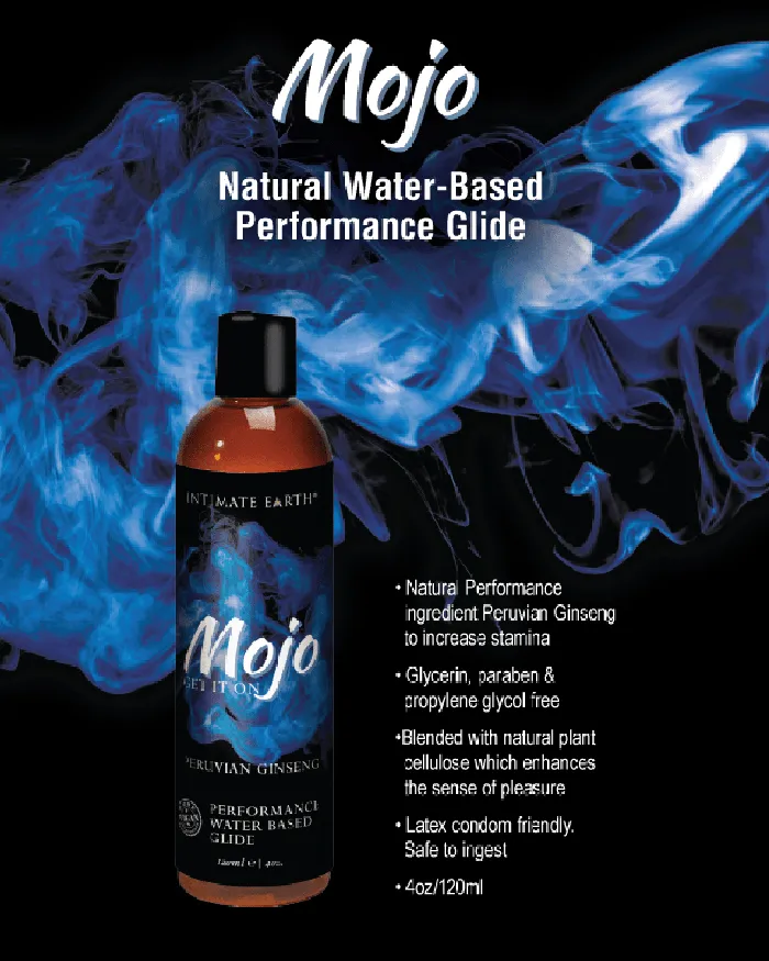 Lubricants Mojo Water Based Lubricant with Peruvian Ginseng 4 oz Intimate Earth