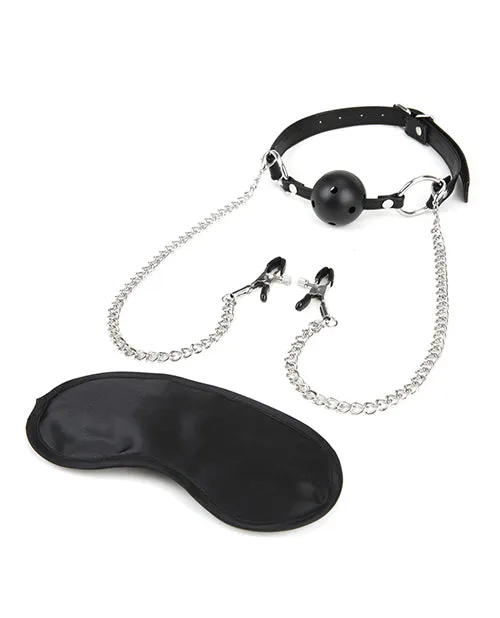Lux Fetish Breathable Ball Gag wAdjustable Pressure Nipple Clamps Lux Fetish Male Sex Toys Lux Fetish Breathable Ball Gag wAdjustable Pressure Nipple Clamps Lux Fetish Male Sex Toys