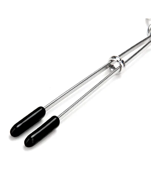 Lux Fetish Female Sex Toys Lux Fetish Adjustable Tweezer Nipple Clips wChain