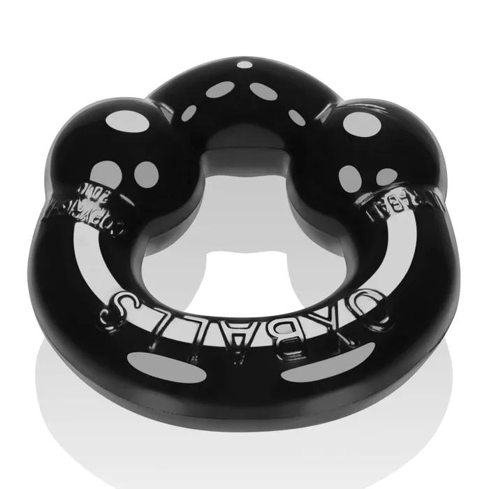 Oxballs Anal Ultraballs 2 Piece Cockring Set Black Clear