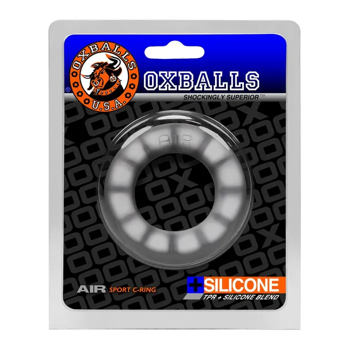 Oxballs Male Sex Toys Air SuperLite Airflow Cockring Clear Ice