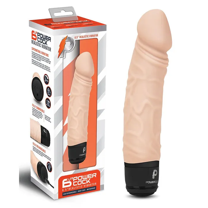 Powercock 65quot Realistic Vibrator Nude Electric EEL Inc Female Sex Toys