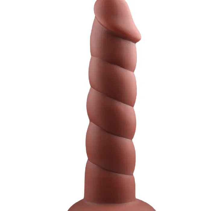 Rock Candy Suga Daddy 8 Inch Swirled Chocolate Silicone Dildo Dildos