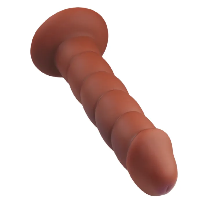 Rock Candy Suga Daddy 8 Inch Swirled Chocolate Silicone Dildo Dildos