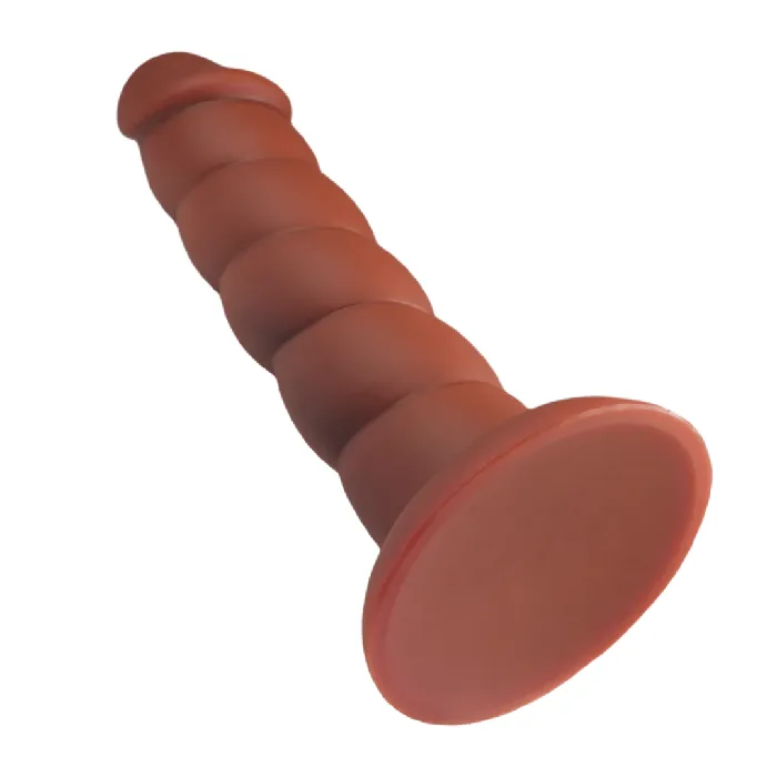 Rock Candy Suga Daddy 8 Inch Swirled Chocolate Silicone Dildo Dildos