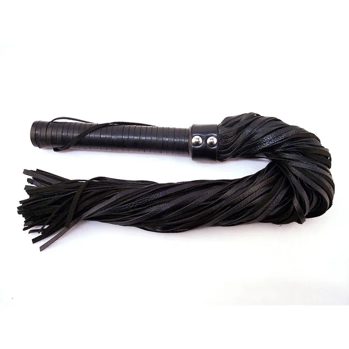 Rouge Group LTD Rouge Flogger Leather WLther Handle Blk Restraints