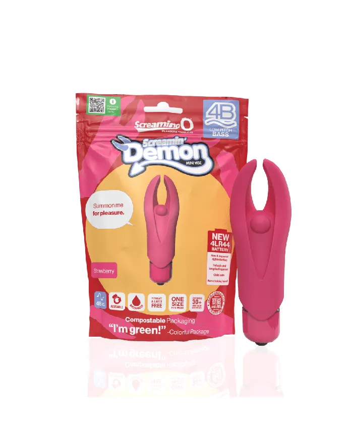 Screaming O Vibrators Screamin Demon 4B Rumbly Bullet Vibrator Pink