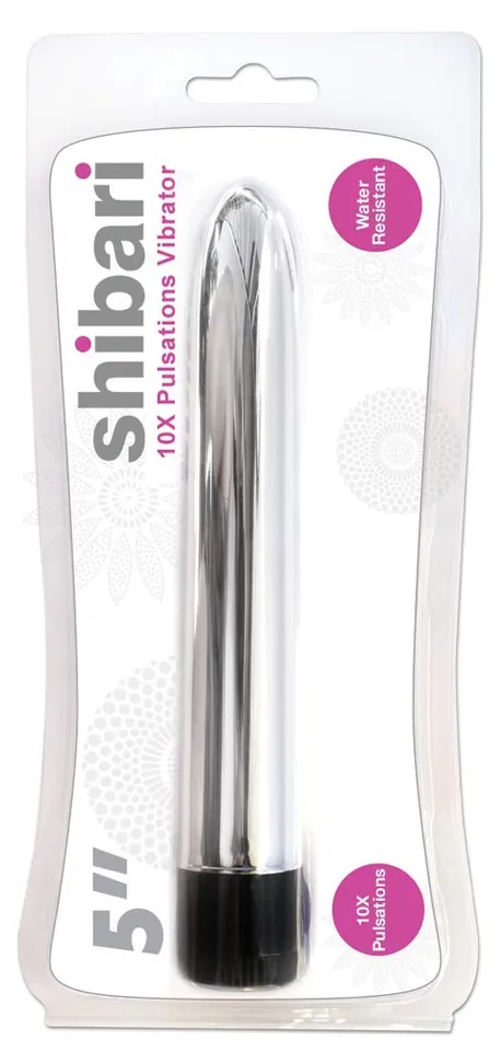 Shibari Classic 5quot Vibrator Slim Line Adult Sex Toy For Women Silver SHIBARI Vibrators Shibari Classic 5quot Vibrator Slim Line Adult Sex Toy For Women Silver SHIBARI Vibrators
