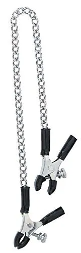Spartacus Female Sex Toys Spartacus Adjustable Micro Plier Nipple Clamps With Link Chain Silver Spartacus Female Sex Toys Spartacus Adjustable Micro Plier Nipple Clamps With Link Chain Silver