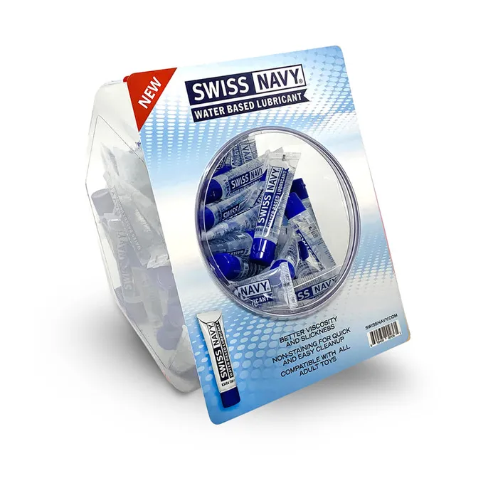 Swiss Navy Water Base 10Ml Fishowl 100Ct MD Science Lab Anal
