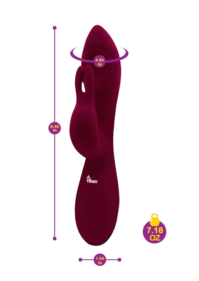 Viben Pzazz Ruby Rechargeable Thumping Rabbit Vibrators