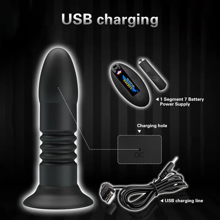 Vibrating Butt Plugs Telescopic Thrusting Anal Vibrator Bdsm Wireless Butt Plug House of Dasein Anal