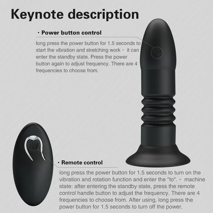 Vibrating Butt Plugs Telescopic Thrusting Anal Vibrator Bdsm Wireless Butt Plug House of Dasein Anal