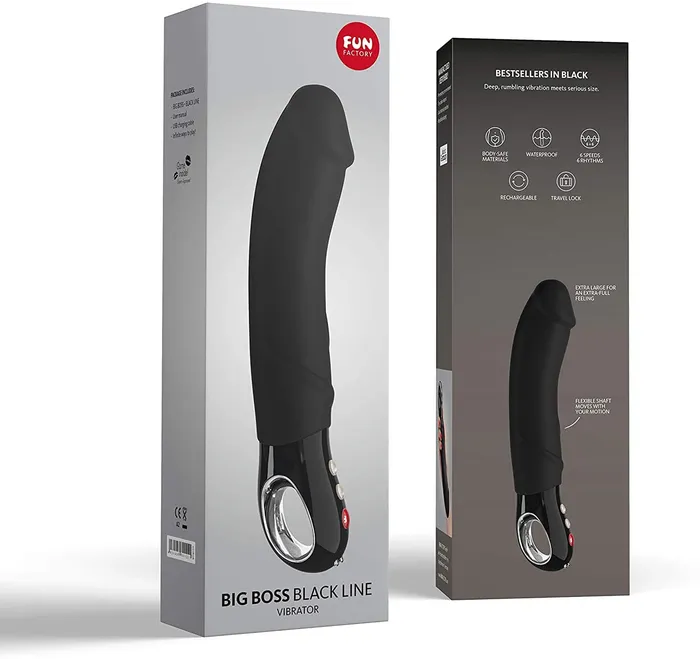 Vibrators Fun Factory Big Boss Black Line Vibrator entrenue