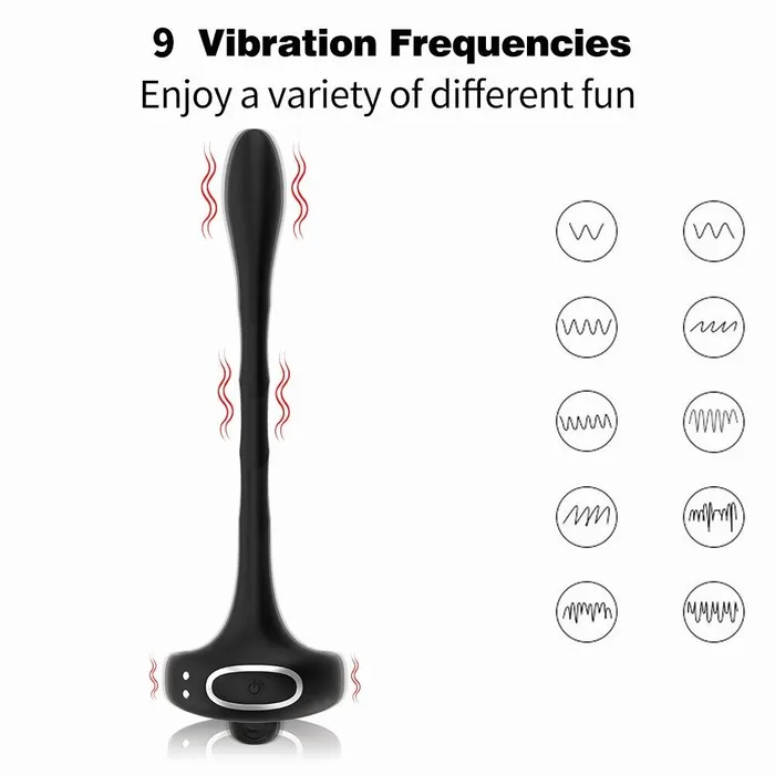 Adjustable Penis Ring Anal Vibrator Lusty Age Male Sex Toys