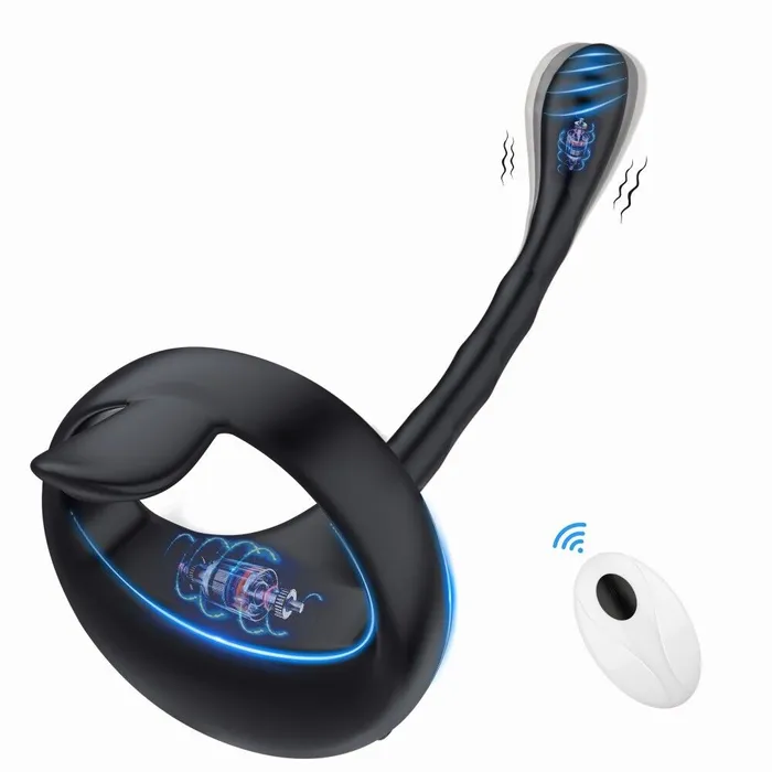Adjustable Penis Ring Anal Vibrator Lusty Age Male Sex Toys