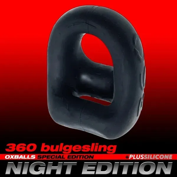 Adult Superstores Rockdale Male Sex Toys Oxballs 360 2 Way Special Edition Silicone Cock Sling and Ball Sling Black Cock Ring