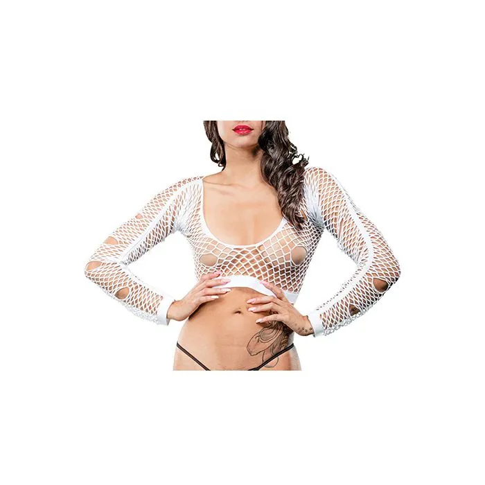 Anal Beverly Hills Naughty Girl Naughty Girl Crotchless Mixed Hole Leggings WhiteBlack