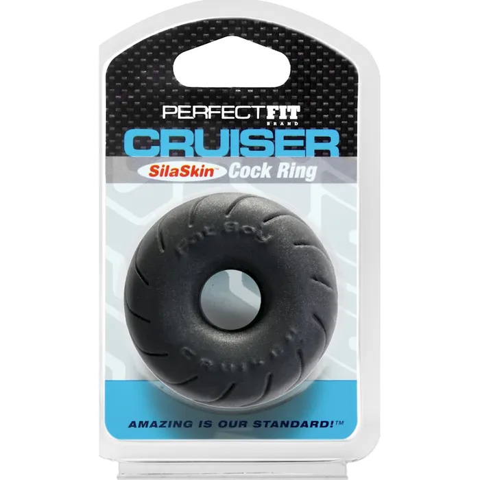 Anal Cruiser Ring 25in SilaSkin Black PerfectFit