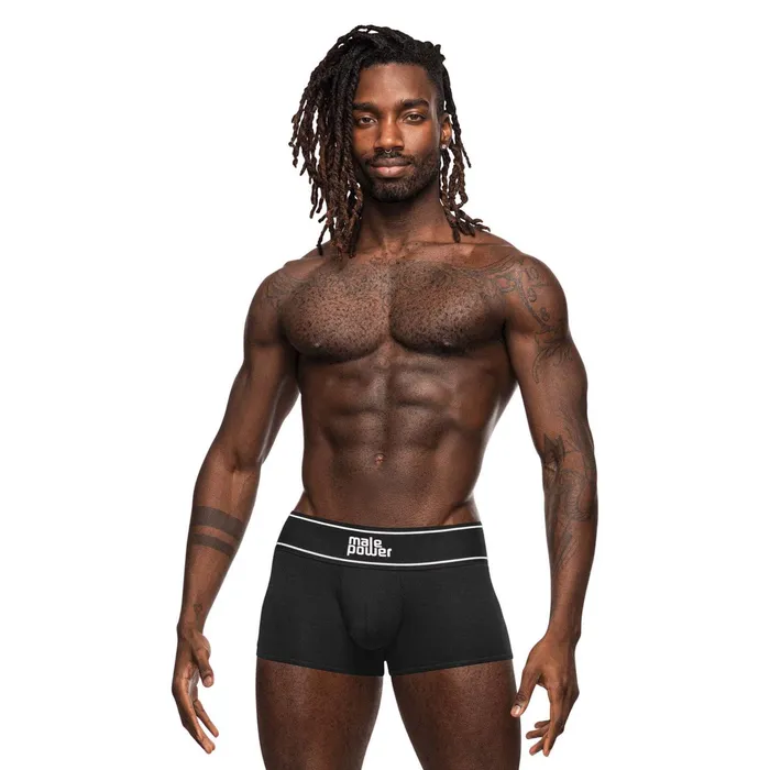 Anal Male Power Modal Rib Pouch Short Medium Black