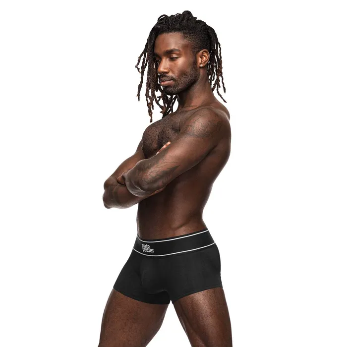 Anal Male Power Modal Rib Pouch Short Medium Black Anal Male Power Modal Rib Pouch Short Medium Black