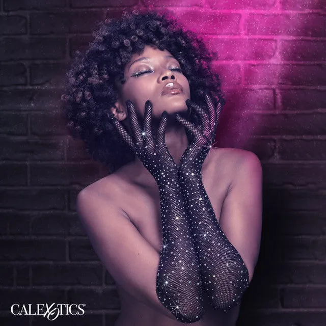 Anal Radiance FULL LENGTH GLOVES Black Blindfold with Sparkling Rhinestones CalExotics Anal Radiance FULL LENGTH GLOVES Black Blindfold with Sparkling Rhinestones CalExotics