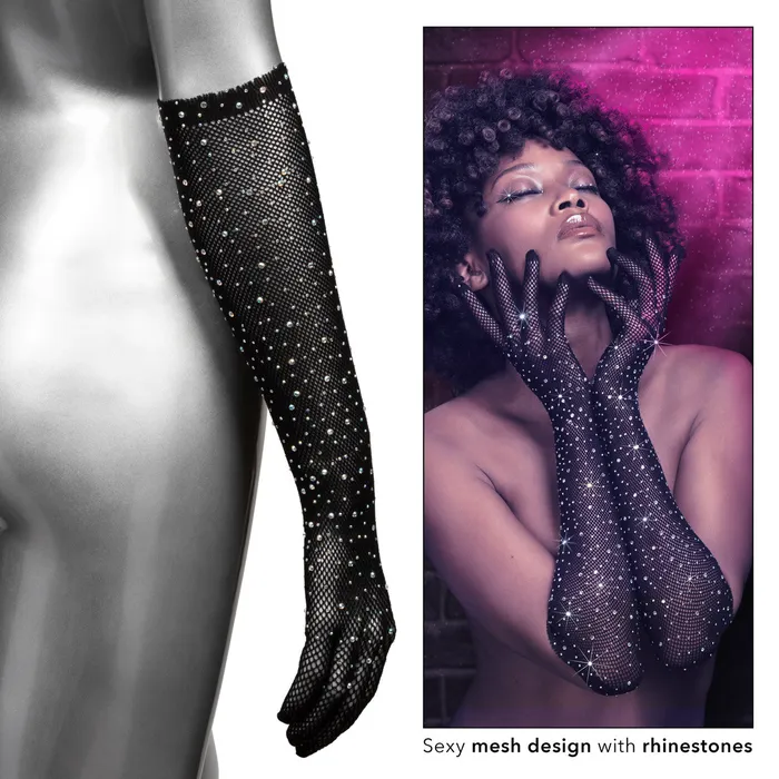 Anal Radiance FULL LENGTH GLOVES Black Blindfold with Sparkling Rhinestones CalExotics Anal Radiance FULL LENGTH GLOVES Black Blindfold with Sparkling Rhinestones CalExotics