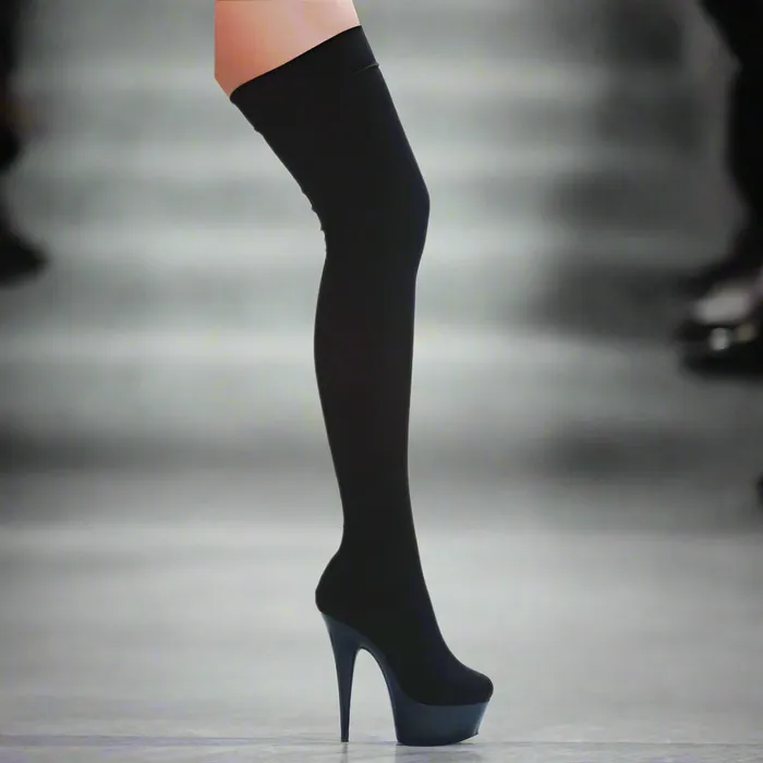 Anal Stretch Lycra Thigh High Boot 6Inch Stiletto Size 8 Ellie Shoes Ellie Shoes