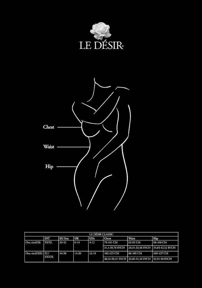 Bodystockings Playsuits Le Desir Bliss Lingerie LACE AND FISHNET BODYSTOCKING Black Le Desir Bliss Lingerie
