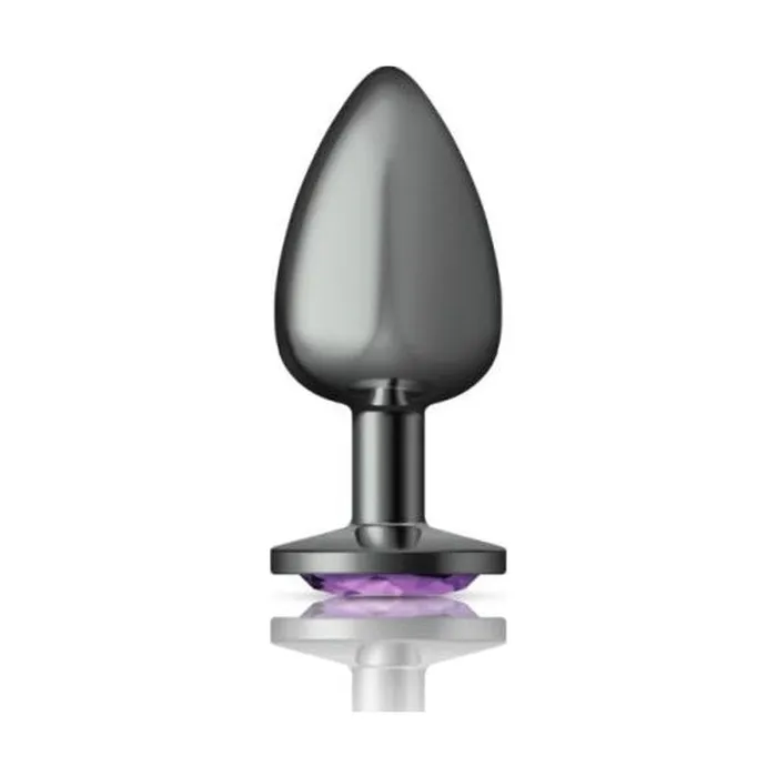 Cheeky Charms Large Round Butt Plug with Purple Jewel Cheeky Charms Anal