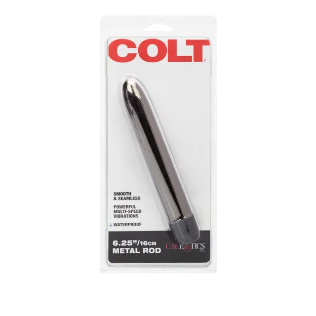 Colt METAL ROD Smooth Multispeed Battery Powered Vibrator 625 inch Silver AAPD Anal