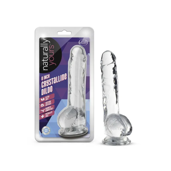 Dildos Blush Naturally Yours 8 Crystalline Dildo Clear