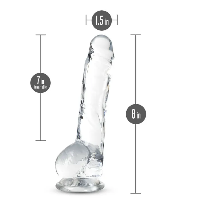 Dildos Blush Naturally Yours 8 Crystalline Dildo Clear