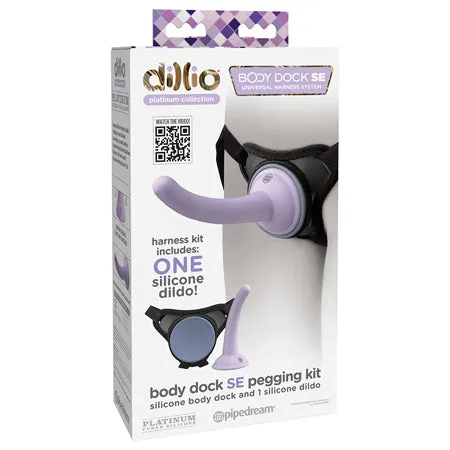 Dillio Platinum Body Dock SE Pegging Harness with 5 in Silicone Dildo Pipedream Female Sex Toys Dillio Platinum Body Dock SE Pegging Harness with 5 in Silicone Dildo Pipedream Female Sex Toys