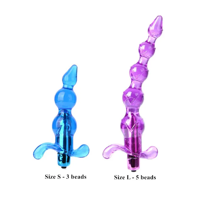 EVEs SECRETS Anal Jelly Beaded Anal Vibrators In Two Sizes Silicone Anal Beads
