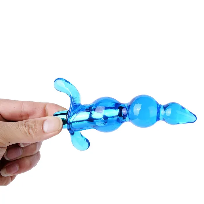 EVEs SECRETS Anal Jelly Beaded Anal Vibrators In Two Sizes Silicone Anal Beads