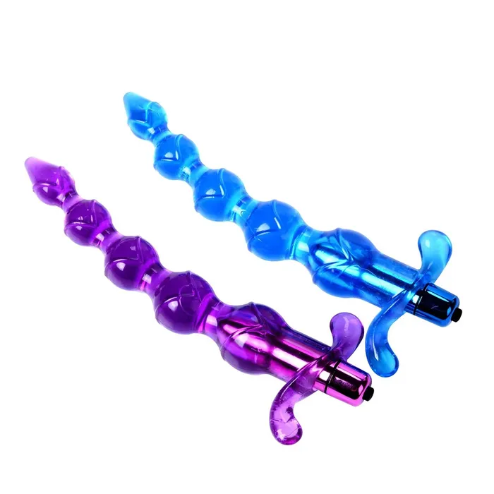 EVEs SECRETS Anal Jelly Beaded Anal Vibrators In Two Sizes Silicone Anal Beads