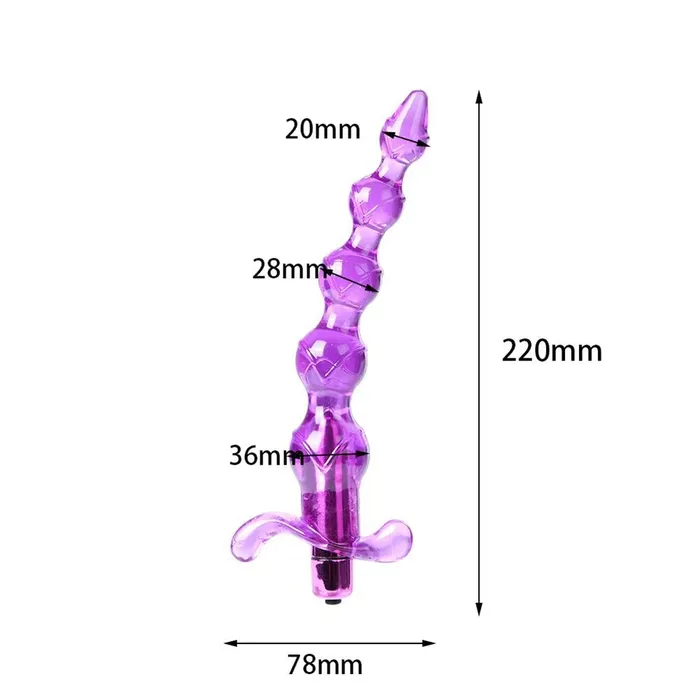 EVEs SECRETS Anal Jelly Beaded Anal Vibrators In Two Sizes Silicone Anal Beads