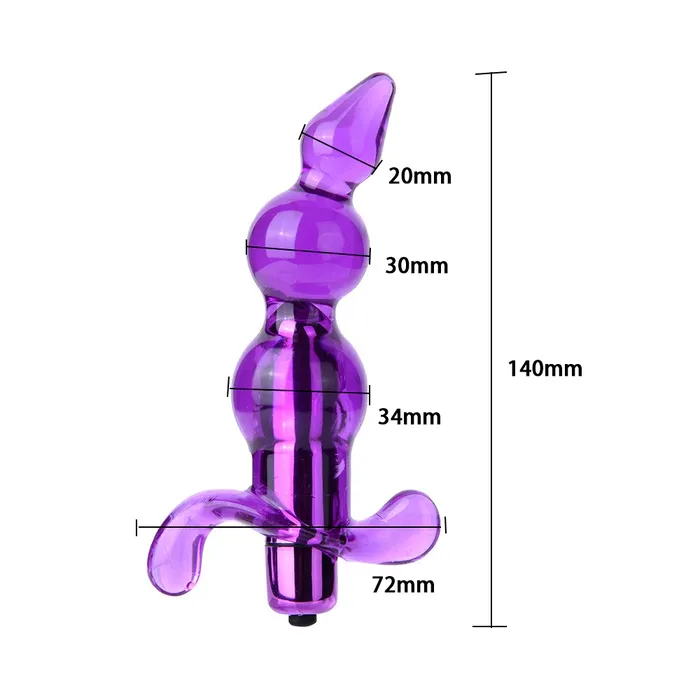 EVEs SECRETS Anal Jelly Beaded Anal Vibrators In Two Sizes Silicone Anal Beads