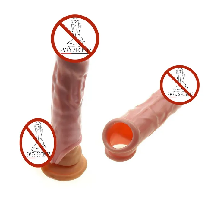 EVEs SECRETS Male Sex Toys Simulated Penis Extension for Men Embossed Silicone Cock Sleeve Male Sex Toys EVEs SECRETS Male Sex Toys Simulated Penis Extension for Men Embossed Silicone Cock Sleeve Male Sex Toys