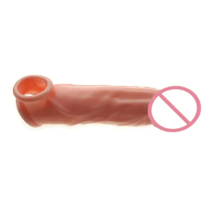 EVEs SECRETS Male Sex Toys Simulated Penis Extension for Men Embossed Silicone Cock Sleeve Male Sex Toys