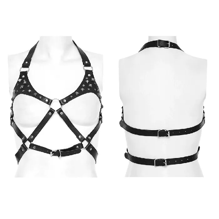 EVEs SECRETS Male Sex Toys Stylish Faux Leather Punk Harness with Adjustable Straps