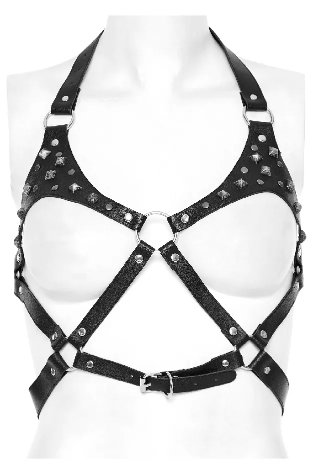 EVEs SECRETS Male Sex Toys Stylish Faux Leather Punk Harness with Adjustable Straps