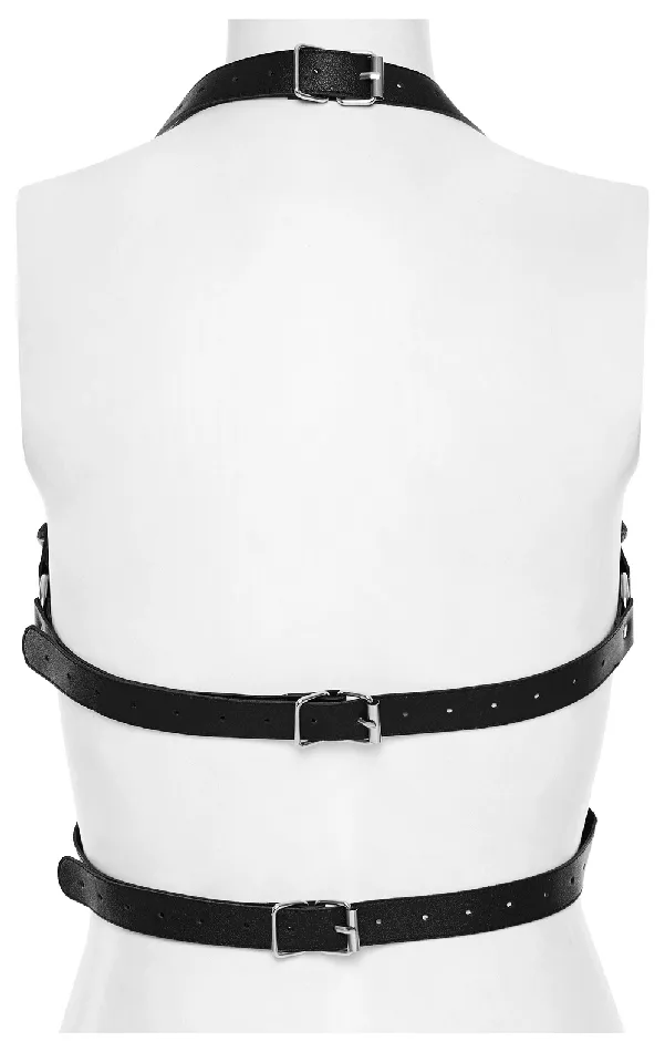 EVEs SECRETS Male Sex Toys Stylish Faux Leather Punk Harness with Adjustable Straps