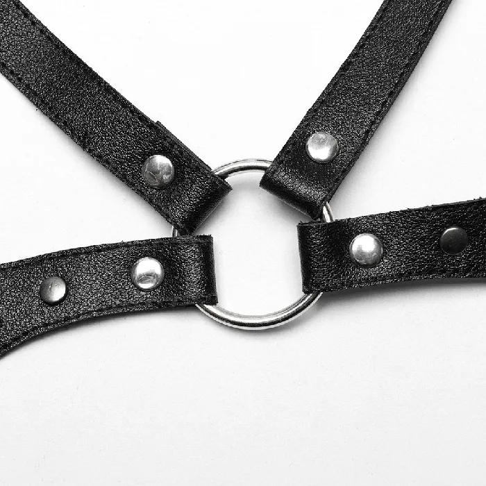 EVEs SECRETS Male Sex Toys Stylish Faux Leather Punk Harness with Adjustable Straps